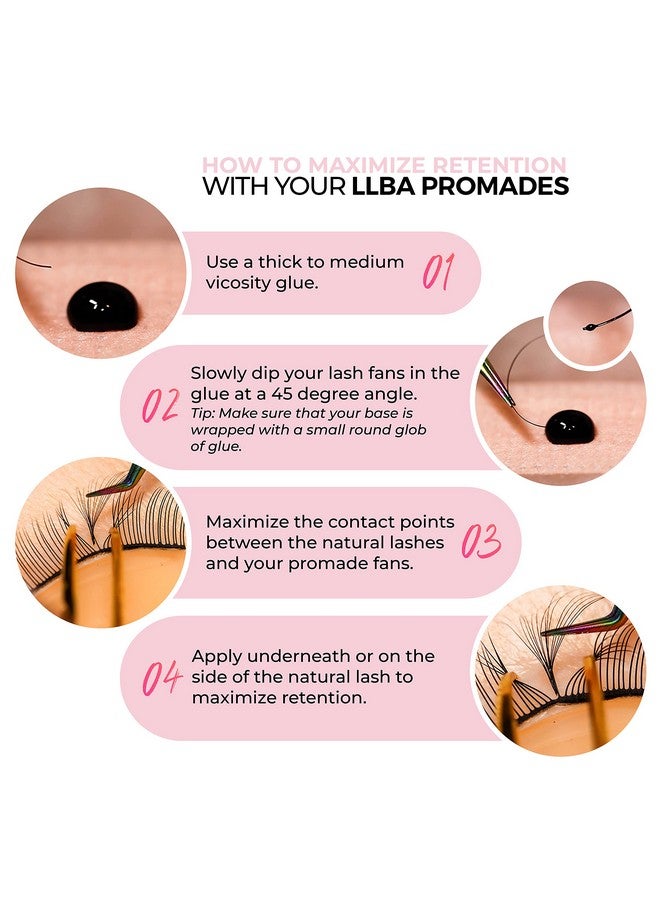 إل إل بي ايه رموش كثيفة مصنوعة يدويًا من بروميد، اختيارات متعددة من ثلاثية الأبعاد إلى 16D C C C D Dd LM تجعيد سمك 0.03 ~ 0.1 مم 8 20 مم طول طويل الأمد وسهل الاستخدام (18D0.03 سم مكعب 13 مم) - Image 2