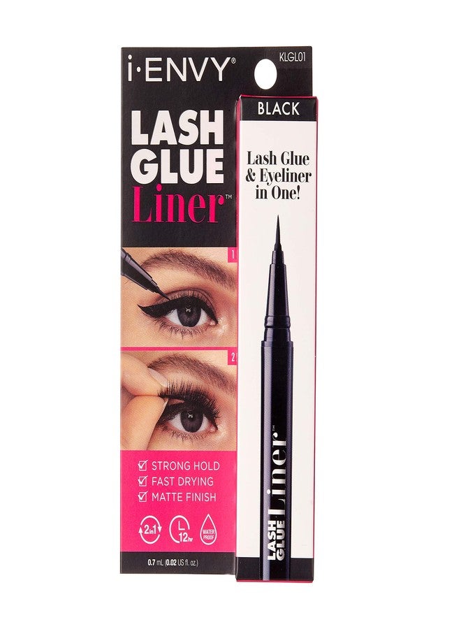 i.Envy i-ENVY 2 in 1 Lash Glue Liner, Eyelash Adhesive & Eyeliner in One (0.02 Oz), Quick Precise Application, Fast Drying Matte Finish, Strong Hold for Lash Cluster, Strip Lash Extension (Black) - Image 1