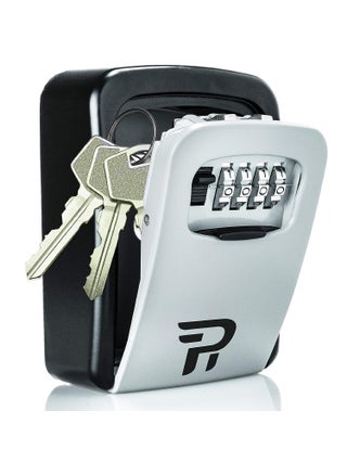 Key Storage Lock Box Key Lock Box Wall Mount 4Digit Combination Key Safe Lock Box for Outside House Key Car Keys Resettable Code Weatherproof Indoor Outdoor R Silver - pzsku/Z0B940D23F0890FB499F4Z/45/1746617921/50b17d16-6baf-47e6-9ead-58bc6b3f1968