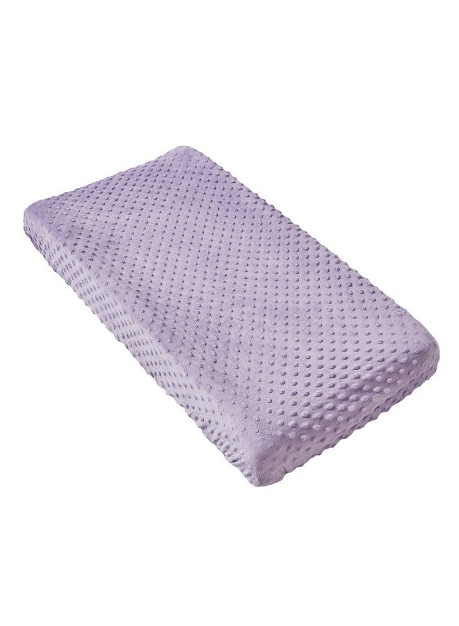 DONOMILO Changing Pad Cover Super Soft Dots Skin-Friendly Breathable Wipeable Changing Table Sheets for Baby Boy and Baby Girl (Lavender) - Image 2
