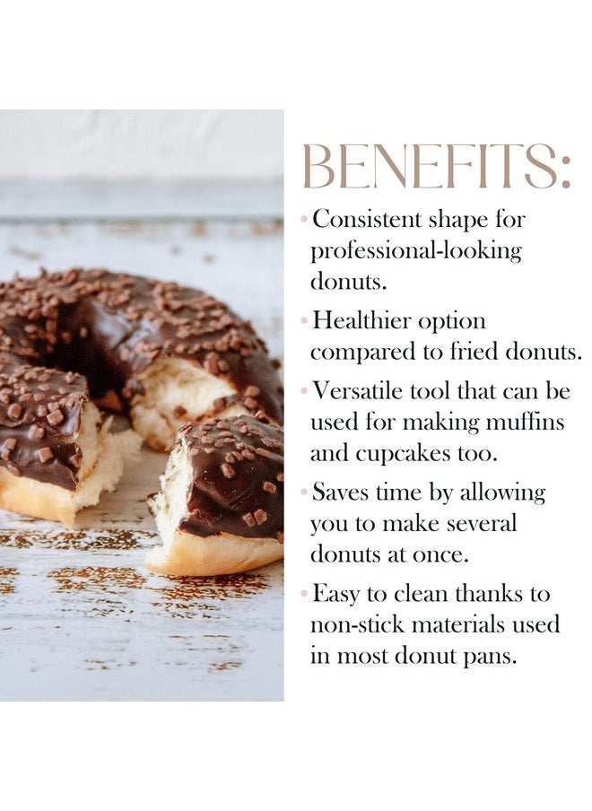 Bellemain Bellemain Premiere Donut Pan for Baking | Nonstick 12.5 x 8.5” Doughnut Pan with 6-Doughnut Molds | Steel Donut Trays | Make Perfect Bagels and Cake Donuts (2)  - Image 5