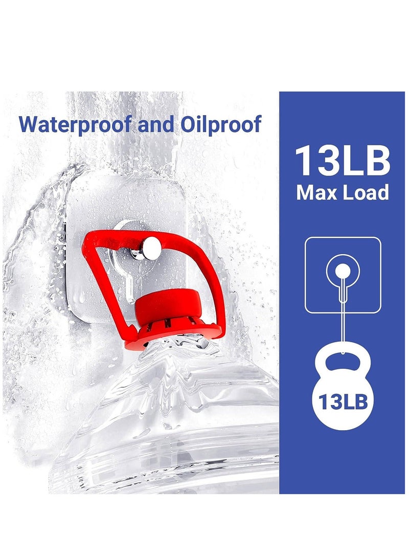 Adhesive Hooks Heavy Duty 20Pcs Wall Hooks for Hanging Wall Hangers without Nails 2 in 1 Screw Free Sticker for Wall Mount Shelf Waterproof Rustproof Wall Hook for Bathroom Bedroom Picture Hanger - Image 3