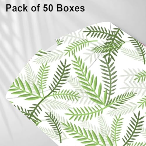 mudrit Pillow Paper Boxes - Set of 50 with Jute Twine | Decorative Folding Paper Gift Boxes for Gifting Chocolates, Dryfruits, and Candies | Size 5.5" x 3.5" (Green) - Image 3