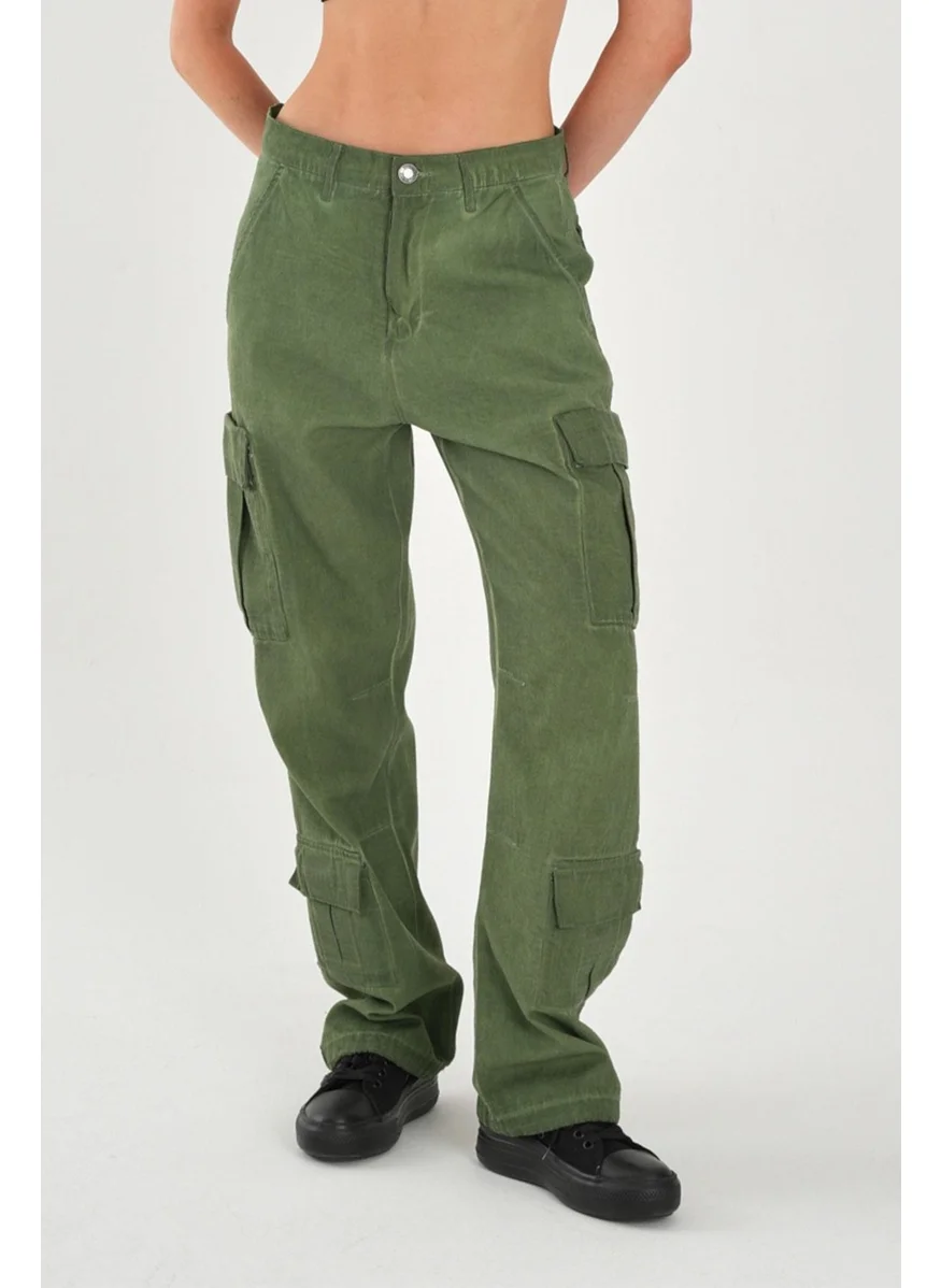 Alexander Gardi Alexandergardi Low Waist Cargo Trousers with Pockets