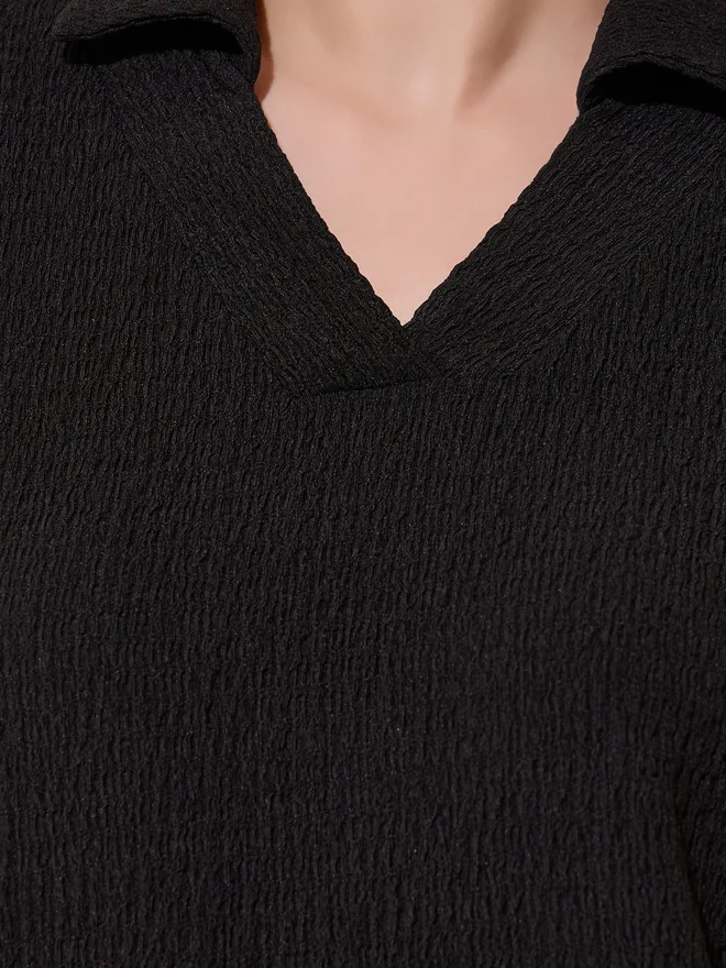 Take Two Take Two Polo Neck Solid Short Sleeve T-Shirt