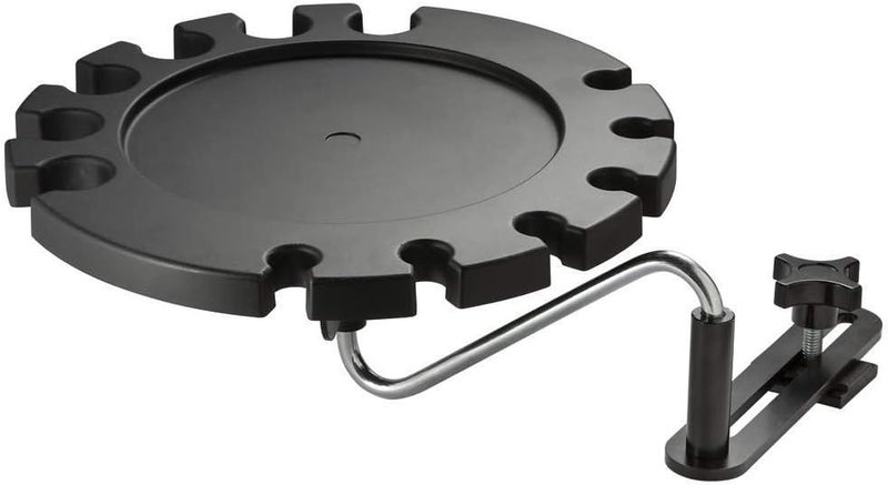 ROCKLER Lathe Tools Holder – Heavy-Duty Plastic Tray Holder w/Steel Pivot Arm –Round Lathe Turning Tool Holder w/12 Slots – Woodturning Tools Lathe Accessories – Tool Organizer for Lathe Chisels - Image 1