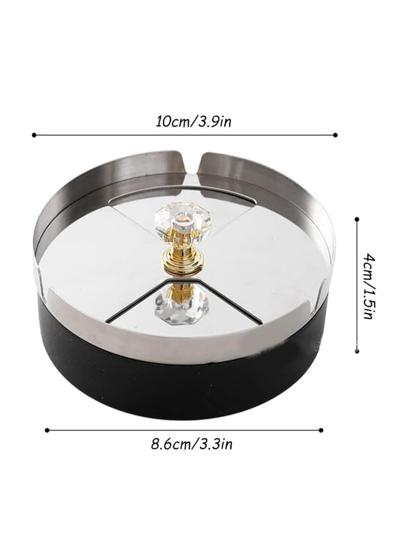 رايتشر منفضة سجائر بدون دخان مع غطاء للمدخنين بطانة من الفولاذ المقاوم للصدأ مقاومة للرياح متينة وسهلة التنظيف منفضة سجائر باردة للاستخدام الداخلي أو الخارجي والفناء والمكتب والمنزل - Image 2