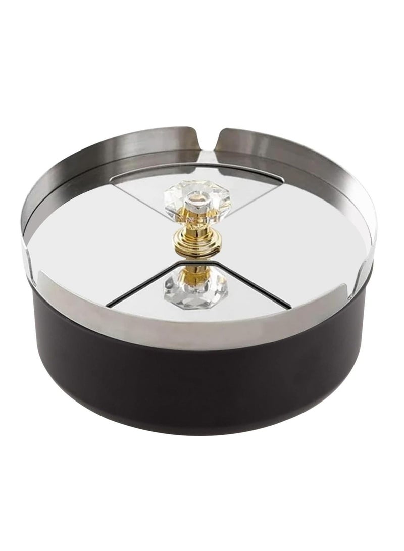 رايتشر منفضة سجائر بدون دخان مع غطاء للمدخنين بطانة من الفولاذ المقاوم للصدأ مقاومة للرياح متينة وسهلة التنظيف منفضة سجائر باردة للاستخدام الداخلي أو الخارجي والفناء والمكتب والمنزل - Image 1