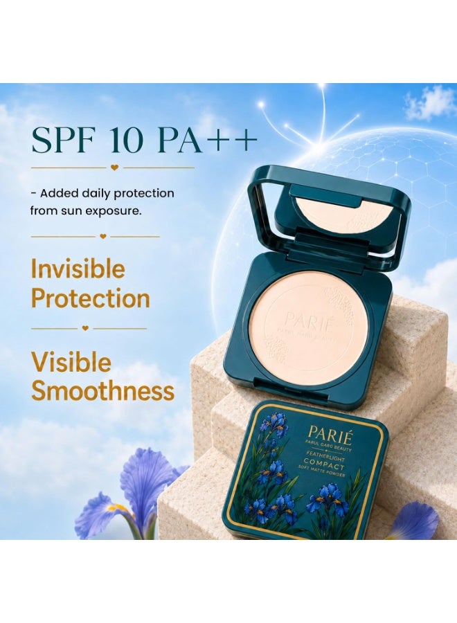 Parul Garg Beauty PARIE Compact | Oil Control Face Powder for Daily Wear | SPF 10 PA++, Matte Finish, Pore Blur, Vitamin E & Shea Butter | Includes Puff Applicator (Light, 9g) - Image 4