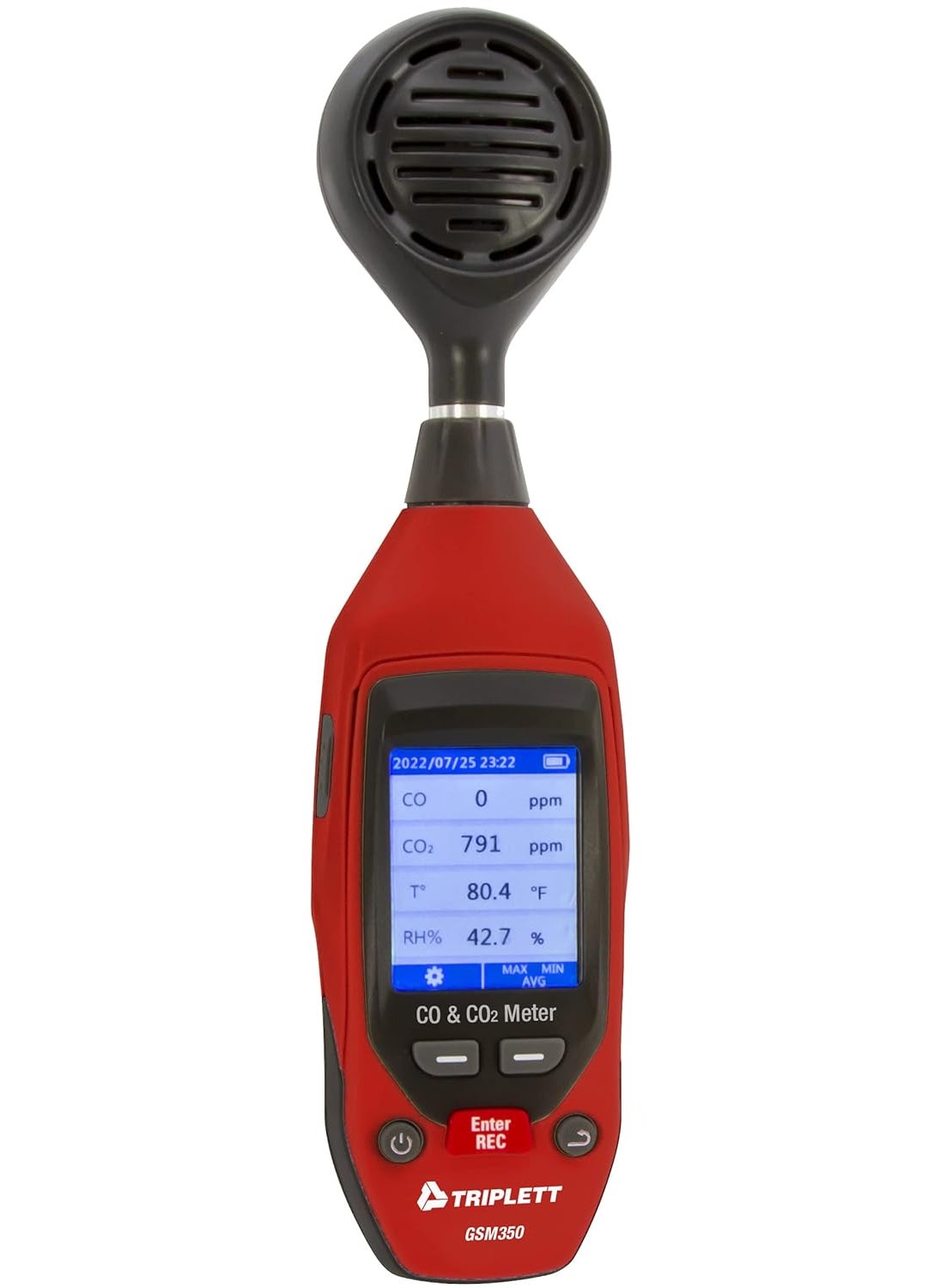 Triplett Triplett GSM350 Carbon Monoxide Carbon Dioxide Temperature and Humidity Indoor Air Quality Meter with Memory Datalogging  - Image 1