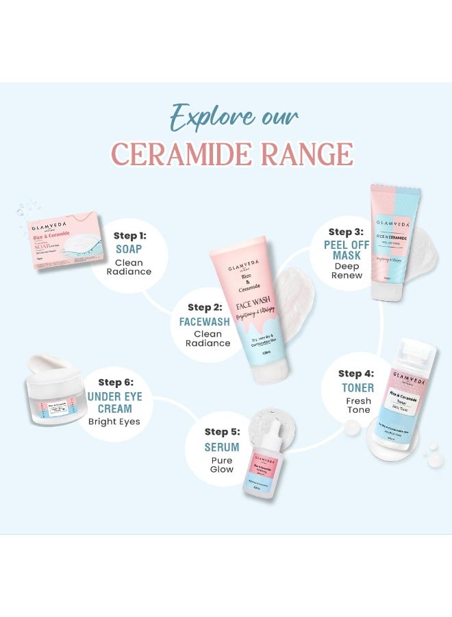 Glamveda Rice & Ceramide Skin Brightening Soap with Hyaluronic Acid | Deeply Nourishes & Moisturised | Soft & Smooth Skin | Soap for Men & Women | 75 g (Pack of 5) - Image 4