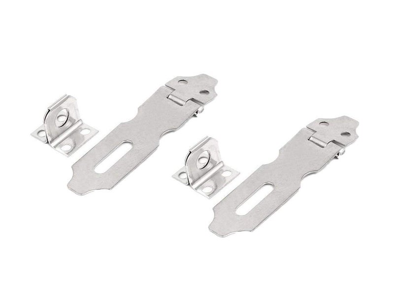 XMHF Stainless Steel Padlock Hasp Gate Lock Door Clasp Drawer Latch 20 Sets - Image 2