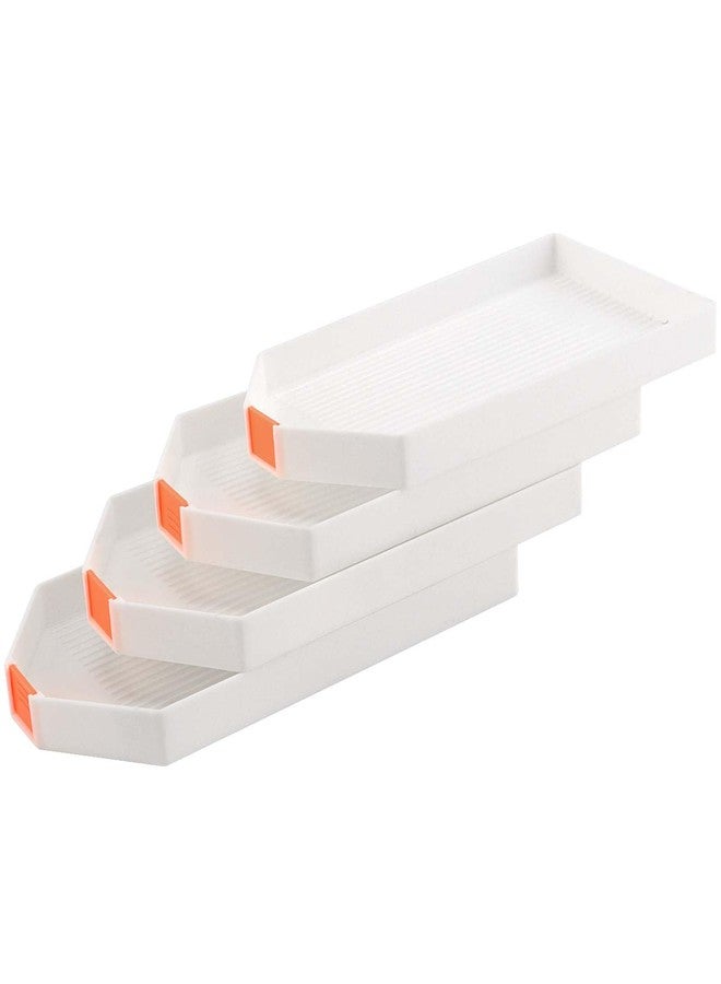 SINJEUN 20 Pcs White Diamond Trays Painting with Funnel Insert, Large Plastic Rhinestone Bead Sorting Trays, Diamond Art Cross Stitch Nail Art Dotting Tool for DIY - Image 5
