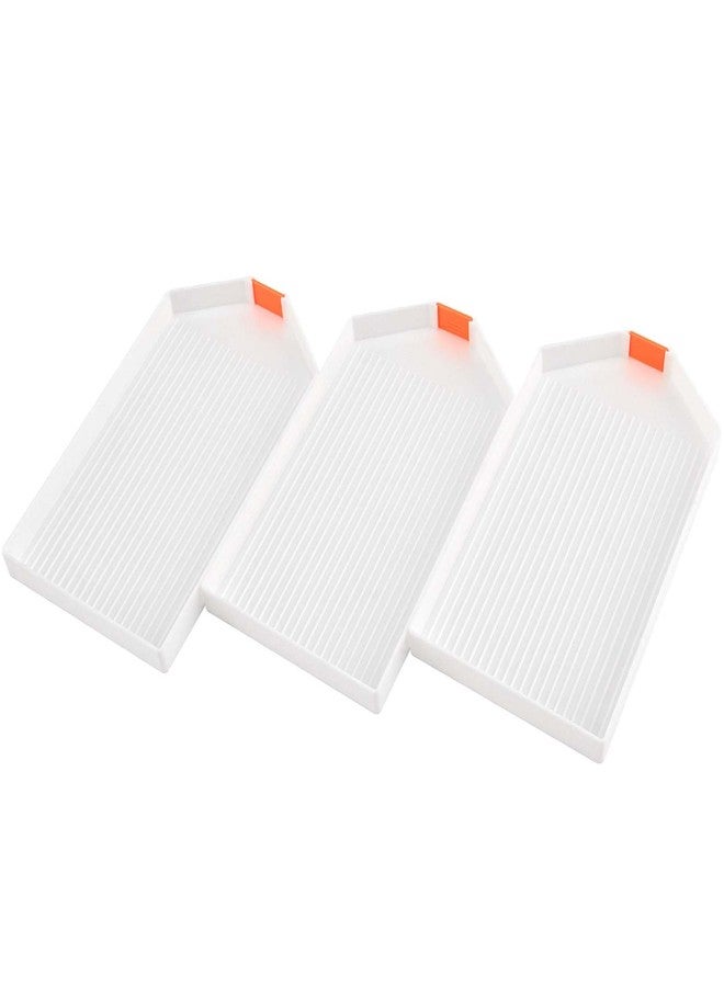 SINJEUN 20 Pcs White Diamond Trays Painting with Funnel Insert, Large Plastic Rhinestone Bead Sorting Trays, Diamond Art Cross Stitch Nail Art Dotting Tool for DIY - Image 4