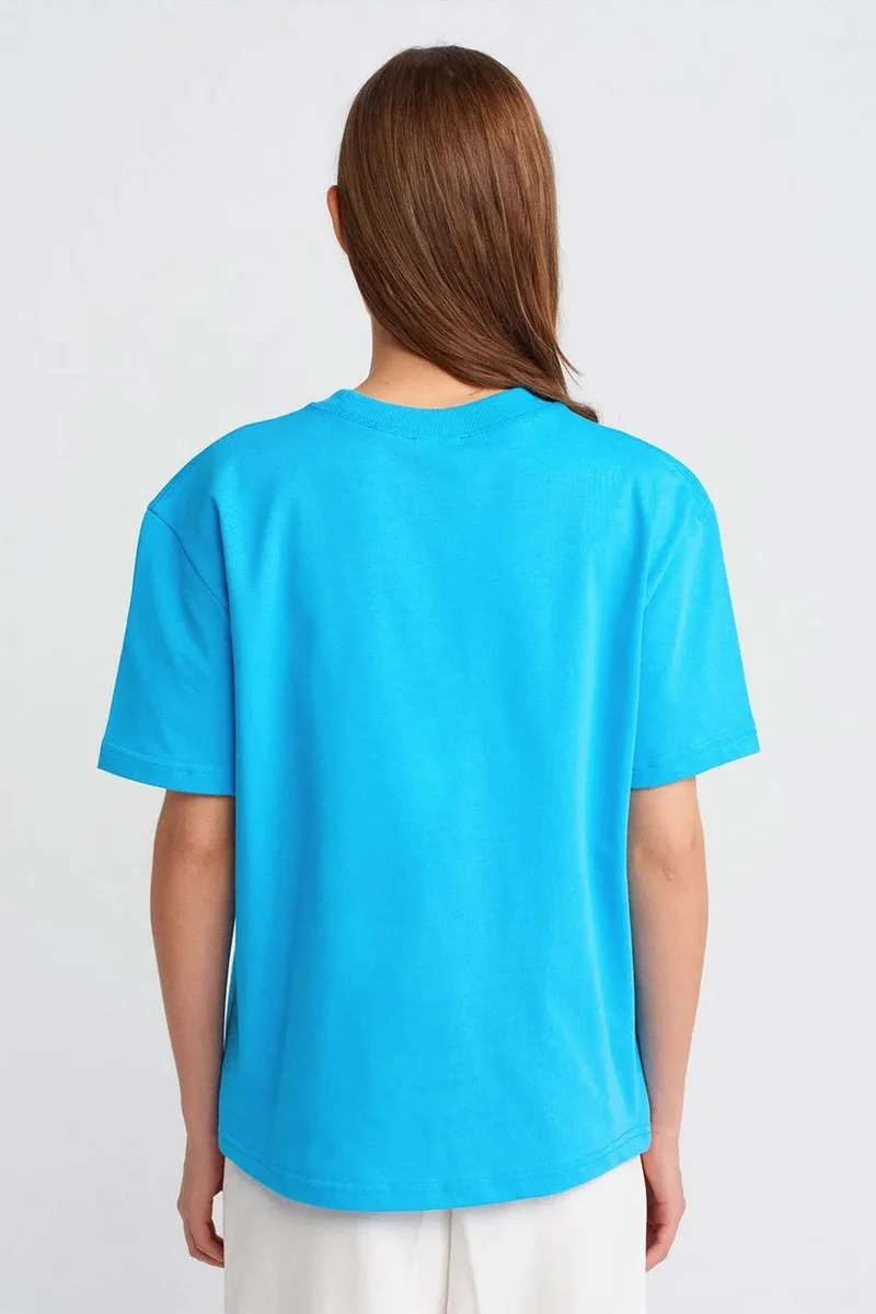 ديلفين DILVIN Women's Cotton Crew Neck T-Shirt