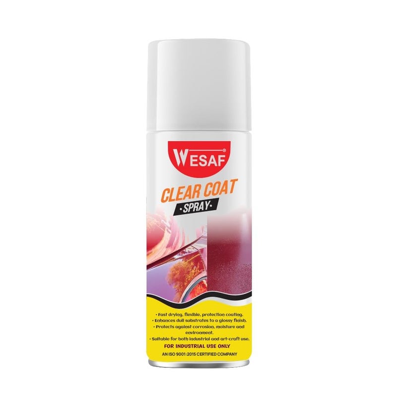 Wesaf Clear Coat Spray Quick Drying, Transparent, Glossy Coating, Protects From Moisture, Corrosion, Dust & Contaminants Grade-8090(250GM) - Image 1