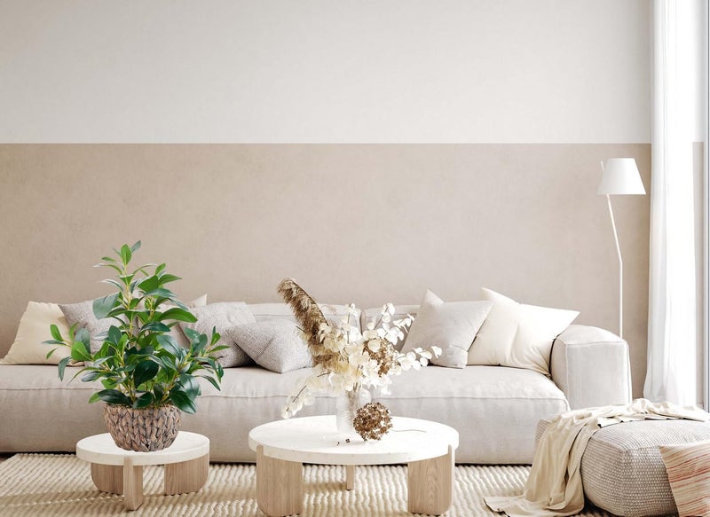 AlphaAcc 18.8 Inch Artificial Ficus Plant Indoor Faux Greenery Potted in Rattan Woven Basket Planter with Decorative Pebbles Realistic Fake Plant for Home Living Room Office Table Desk Shelf Decor - Image 4