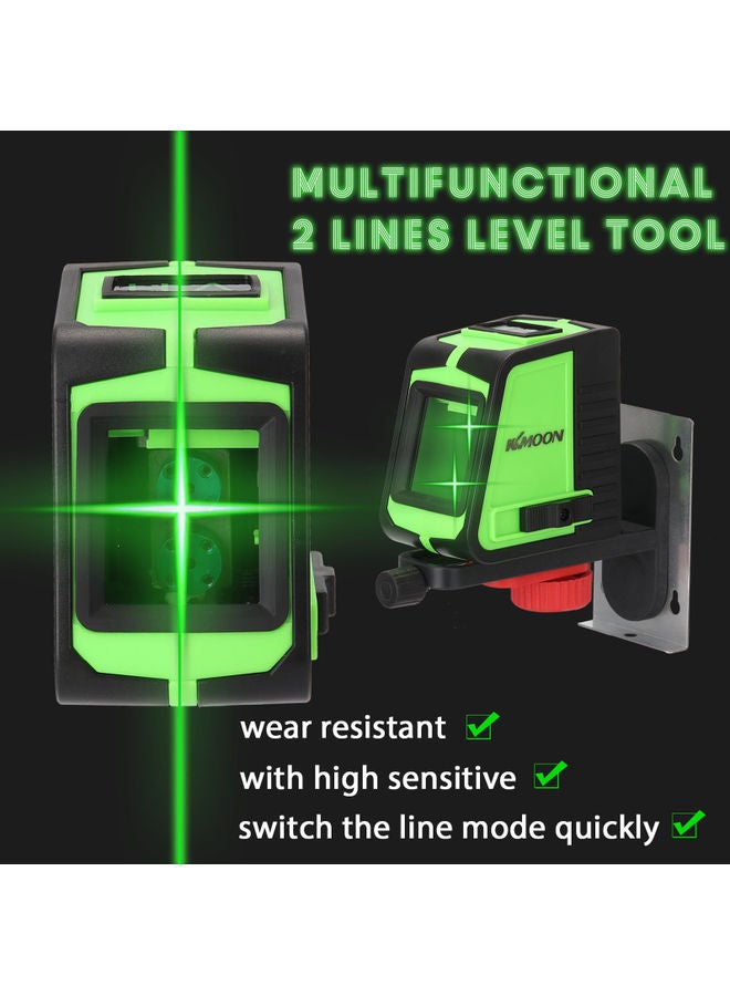 2-Lines Multifunctional Laser Level Tool Green/Black - Image 5