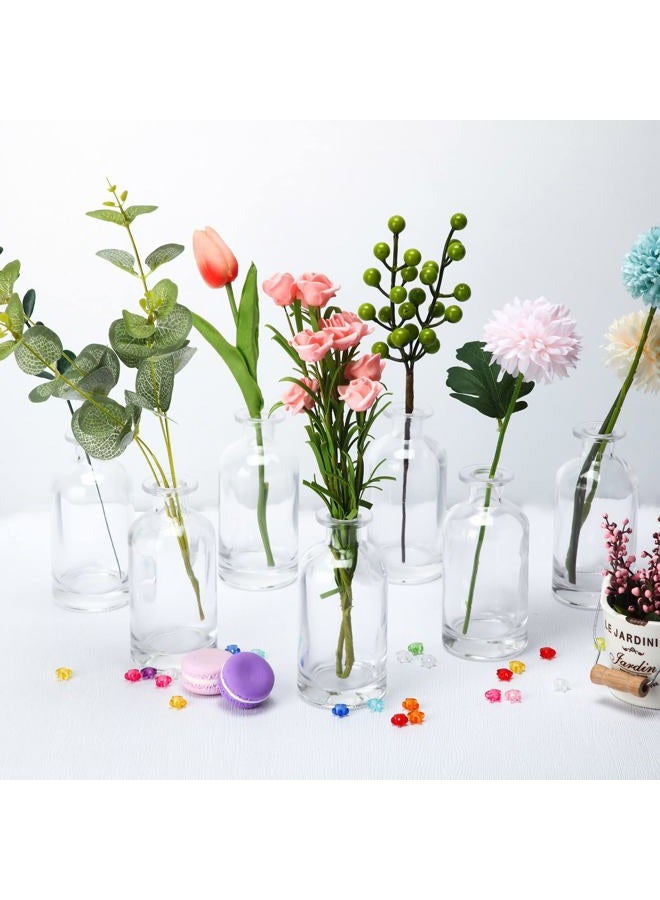 Mimorou 24 Pack Glass Living Bud Vases Bulk Flower Small Vase Clear Vase, Glass Jar Vases Centerpiece Table Home Glass Decoration for Rustic Wedding Reception (2 x 2.8 in) - Image 4