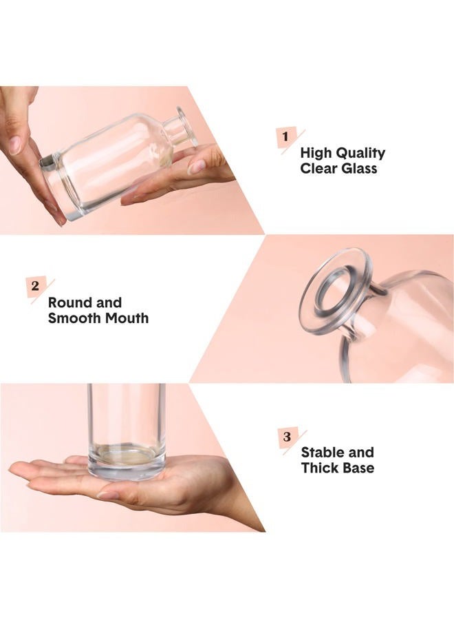 Mimorou 24 Pack Glass Living Bud Vases Bulk Flower Small Vase Clear Vase, Glass Jar Vases Centerpiece Table Home Glass Decoration for Rustic Wedding Reception (2 x 2.8 in) - Image 3