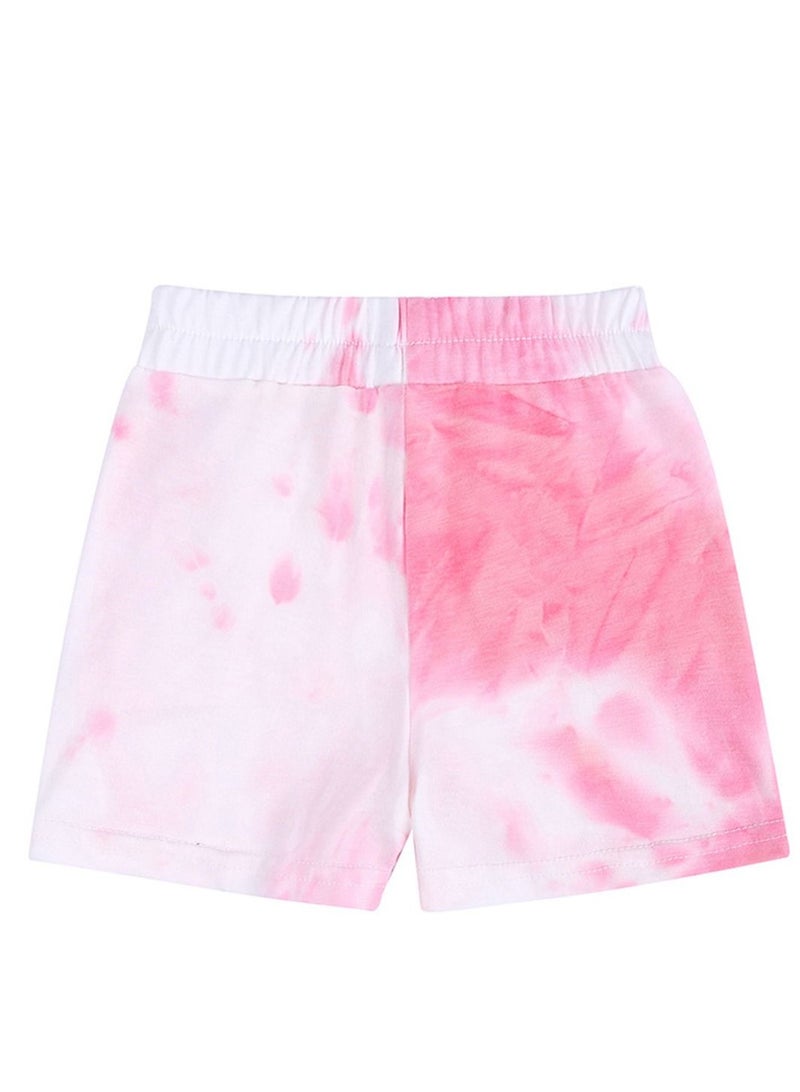 KIDS TALES طقم تي شيرت أطفال قصير الأكمام موضة باللون الوردي - Image 3