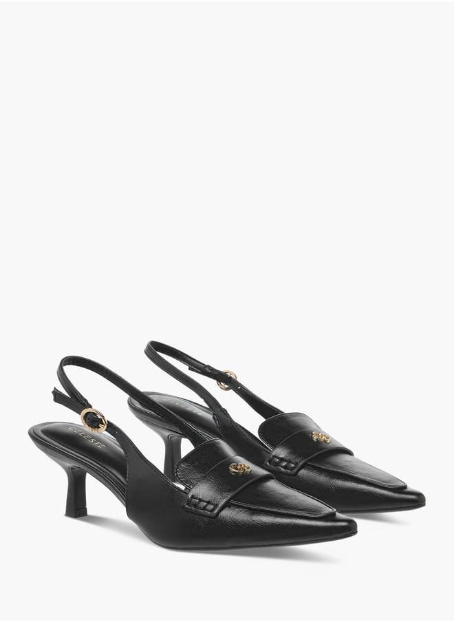 Celeste Women's Logo Detail Slingback Shoes with Buckle Closure  - Image 1