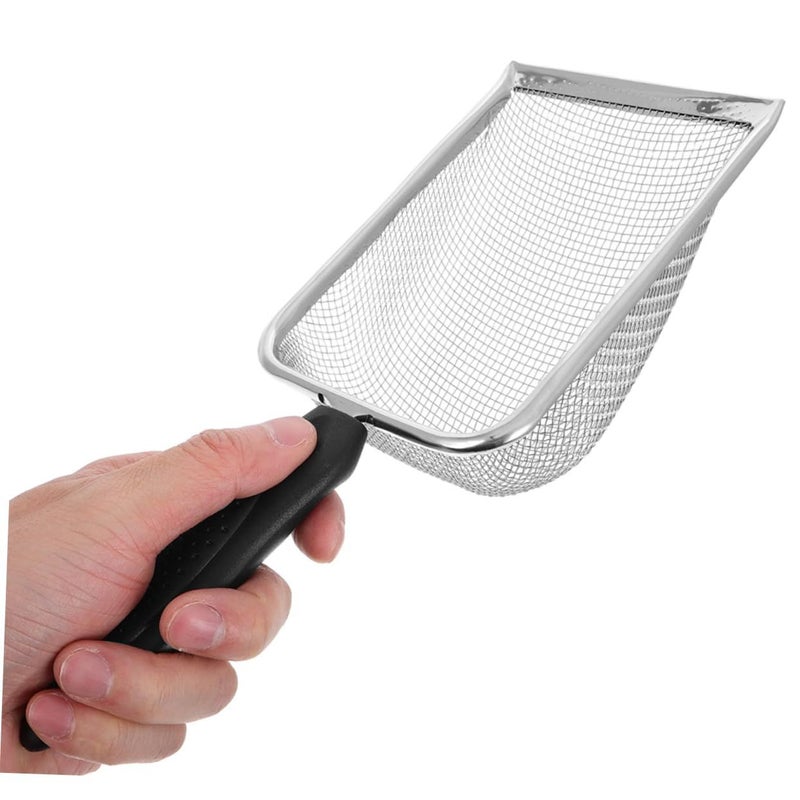 2 Pcs Stainless Steel Cat Litter Scoop Mesh Ergonomic Shovels For Quick Pet Waste Cleanup Durable Easy Handling - Image 5