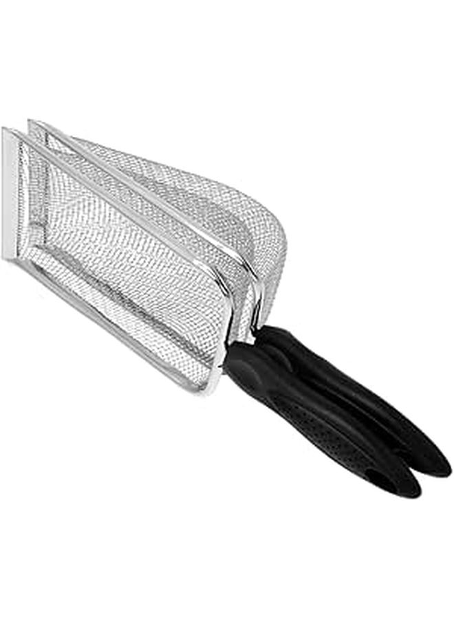 2 Pcs Stainless Steel Cat Litter Scoop Mesh Ergonomic Shovels For Quick Pet Waste Cleanup Durable Easy Handling - Image 1