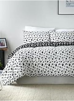 Matalan Cotton Rich Monochrome Geometric Duvet Cover, Double Size, Black - pzsku/Z0B94D5FC6FF76675A8ACZ/45/_/1724097209/03c157d4-f9bc-4193-89eb-561cd07e57b9