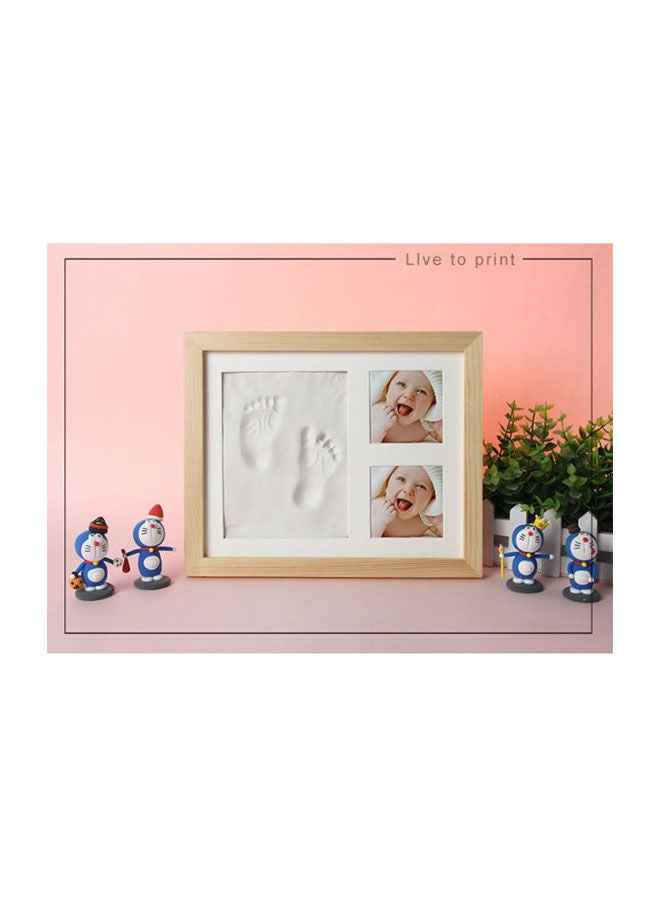 NIBEMINENT Charming Baby Handprint And Footprint Frame Kit White 10centimeter