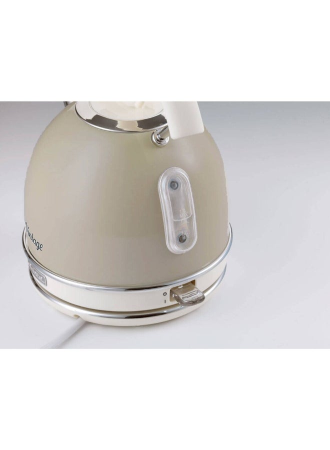 أريتي 2000W Vintage Electric Kettle Beige 1.7 Liter 00C287703ARAS 1.7 L 2000 W 00C287703ARAS beige - Image 3