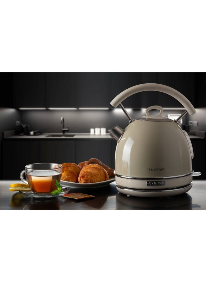 أريتي 2000W Vintage Electric Kettle Beige 1.7 Liter 00C287703ARAS 1.7 L 2000 W 00C287703ARAS beige - Image 5