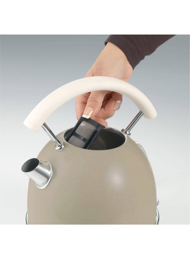 أريتي 2000W Vintage Electric Kettle Beige 1.7 Liter 00C287703ARAS 1.7 L 2000 W 00C287703ARAS beige - Image 4