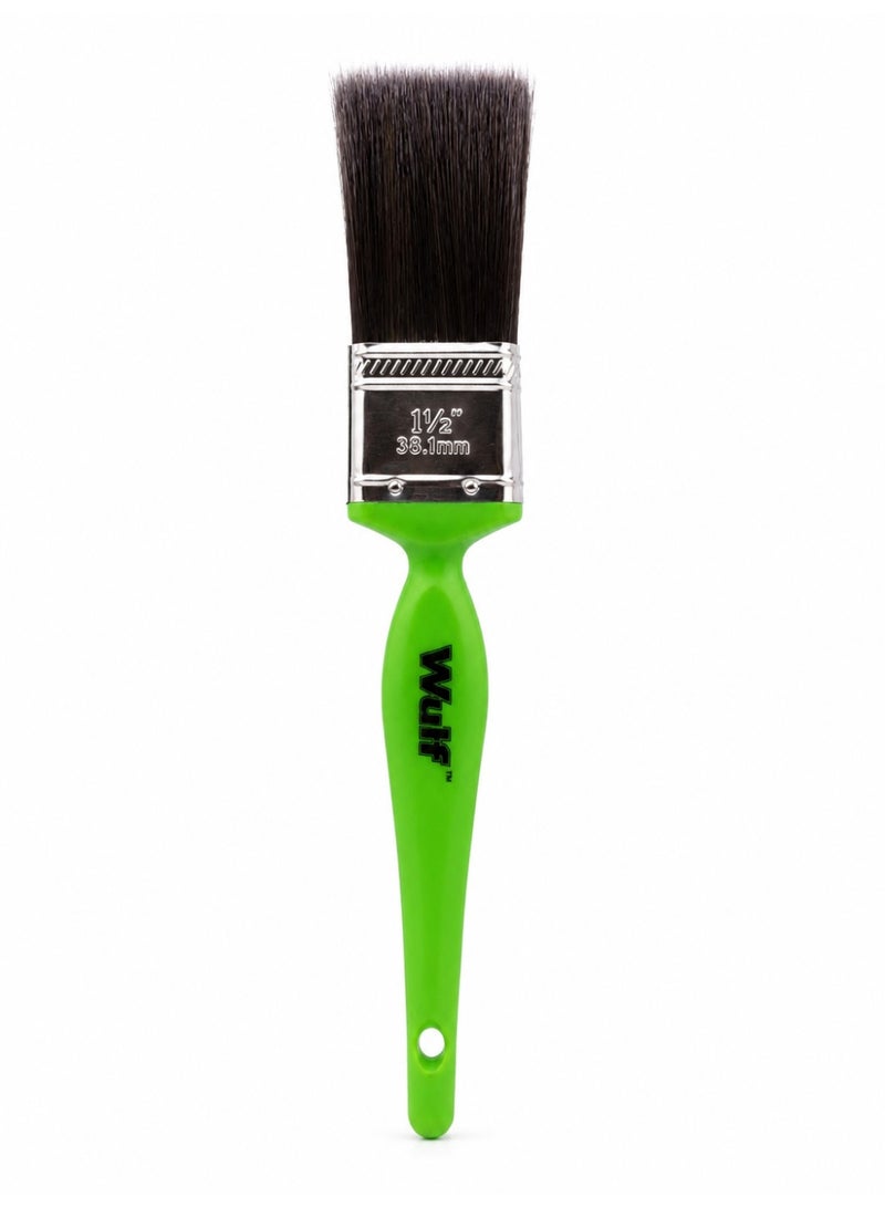 Wulf 1.5-Inch Professional Paint Brush with Ergonomic Non-Slip Comfort Grip Handle, Heavy Duty Utility Bristle Brush for Wall Painting, Wood Stain, Varnish & Home Decoration - Image 1
