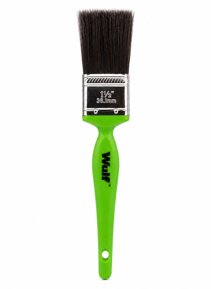 Wulf 1.5-Inch Professional Paint Brush with Ergonomic Non-Slip Comfort Grip Handle, Heavy Duty Utility Bristle Brush for Wall Painting, Wood Stain, Varnish & Home Decoration - Image 1