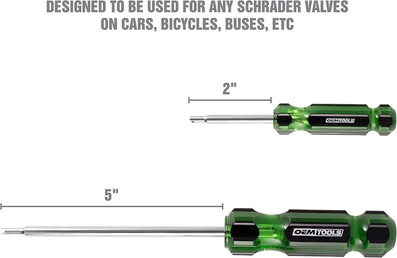 OEMTOOLS 22589 Tire Valve Core Tool Set - 2 Piece Valve Core and Tire Valve Stem Tool - Image 4
