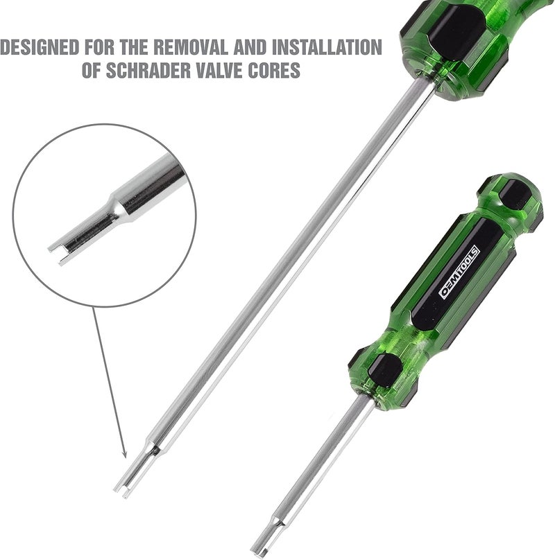 OEMTOOLS 22589 Tire Valve Core Tool Set - 2 Piece Valve Core and Tire Valve Stem Tool - Image 2