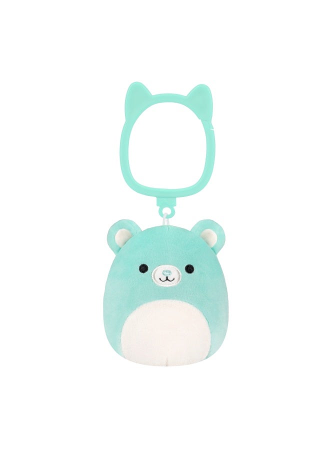 Squishmallows Clip-On Belinda the Teal Bear - Image 1