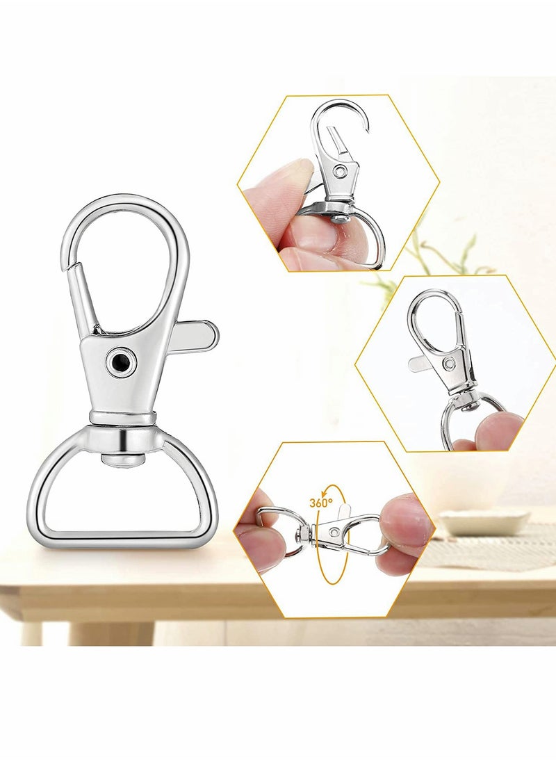 SYOSI - Swivel Clasps Lanyard Snap Hooks Keychain, 35 Pcs Clip Hook Lobster Claw Clasp Metal Hook Clasp with D Rings for Keychain Purse Hardware Sewing Craft Project (Multiple Colors, 20 mm) - Image 1