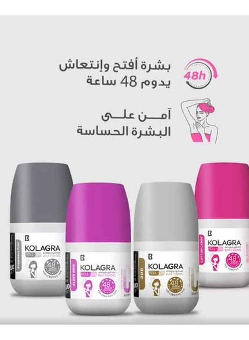 KOLAGRA Kolagra Antiperspirant Whitening Fragrance Free Roll On 60 ML  - Image 3