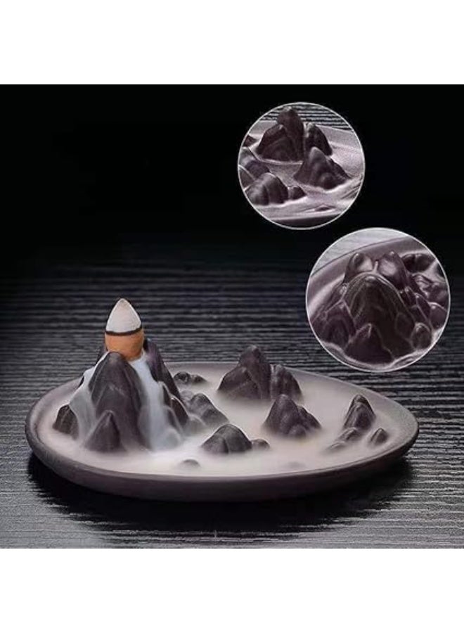 Ornaments Incense Burner, Ceramic Backflow Censer, Backflow Aromatherapy Incense Censer Holder for Home Reading Room Ornaments - Image 2