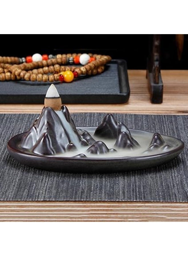 Ornaments Incense Burner, Ceramic Backflow Censer, Backflow Aromatherapy Incense Censer Holder for Home Reading Room Ornaments - Image 4