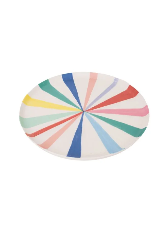 Meri Meri Bright Stripe Large Bamboo Plate