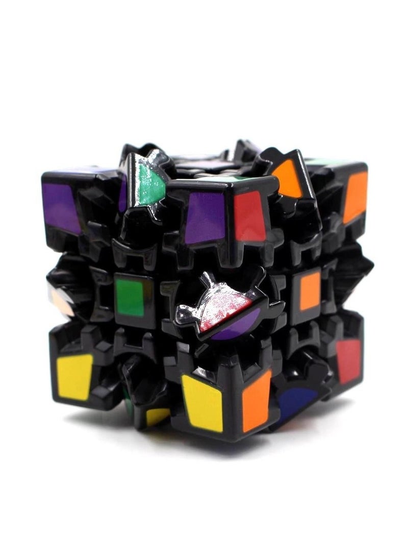 ماجيك كيوب جير 3x3 V1 كرة مستديرة سوداء 3x3 مكعب سرعة سحري بدون ملصقات - Image 2