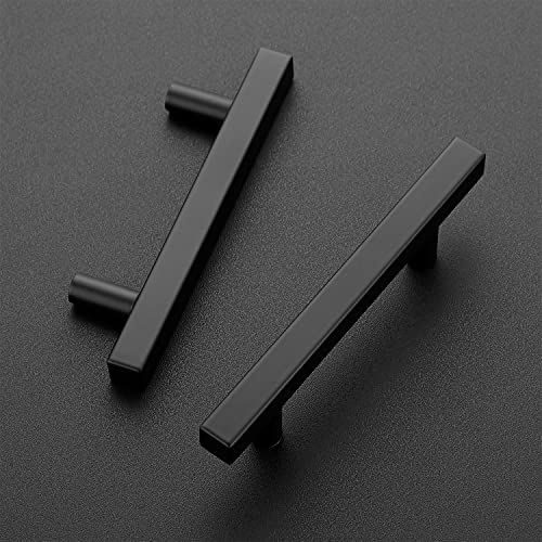 Ravinte Black Cabinet Handles 30 Pack 312 inch Matte Black Square Cabinet Pulls Kitchen Hardware 6 inch Overall Length Kitchen Drawer Pulls - Image 3