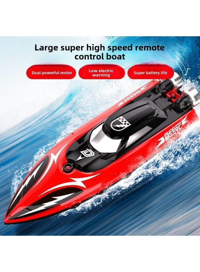 Remote Control Electric Boat High Speed Speedboat Large Large Horsepower Can Be Launched Boy Water Children Girl Bag Metal-Colour:[35 Kilometers Per Hour] Dual-motor Super-speed Speedboat - Yangfan Red-Specification:90% Choose [luxury Dual Battery] Free Remote Control Battery/lifetime Warranty  - Image 2