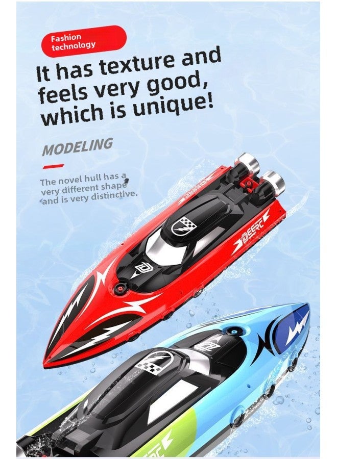 Remote Control Electric Boat High Speed Speedboat Large Large Horsepower Can Be Launched Boy Water Children Girl Bag Metal-Colour:[35 Kilometers Per Hour] Dual-motor Super-speed Speedboat - Yangfan Red-Specification:90% Choose [luxury Dual Battery] Free Remote Control Battery/lifetime Warranty  - Image 5