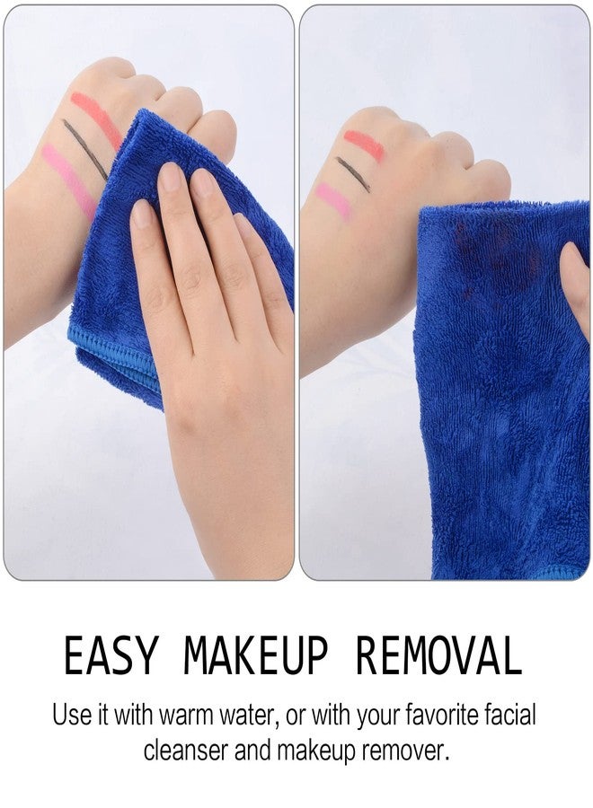 SINLAND Microfiber Facial Cloths Fast Drying Washcloth 12inch x 12inch (6pack, Blue) - Image 3