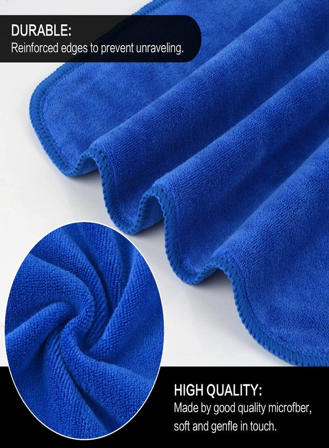 SINLAND Microfiber Facial Cloths Fast Drying Washcloth 12inch x 12inch (6pack, Blue) - Image 2