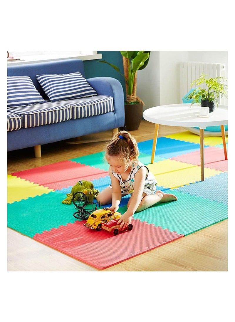 Baby Play Mat Foam Kids Rug Puzzle Mat Floor Playmat Crawl Mat Carpet For Children 60 * 60 Cm Multicolor Pack of 4 tablets